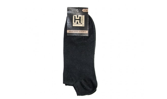 Шкарпетки короткі чоловічі стрейч ЛІТО чорні розмір 25-27 12 пар