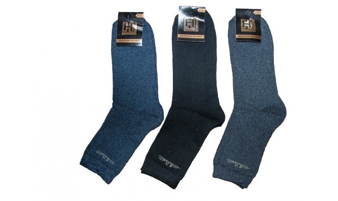 Шкарпетки чоловічі стрейч ЗИМА асорті розмір 27-29 12 пар
