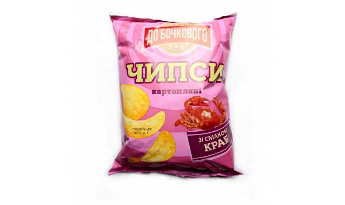 Чіпси ДО БОЧКОВОГО зі смаком Краба 100гр