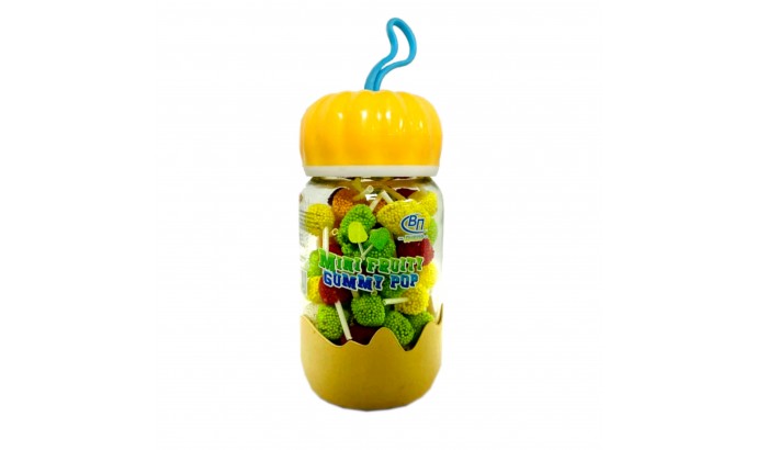 Желейки малинка Mini Fruity gummy pop в банці 200гр
